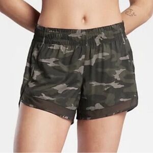 Women's Athleta Printed Mesh Racer Run Short 4" Size Small